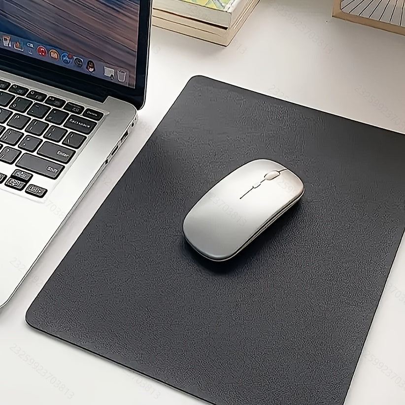 Artificial Leather Mouse Pad for Home Office and Student Use Black 9x7 Inches