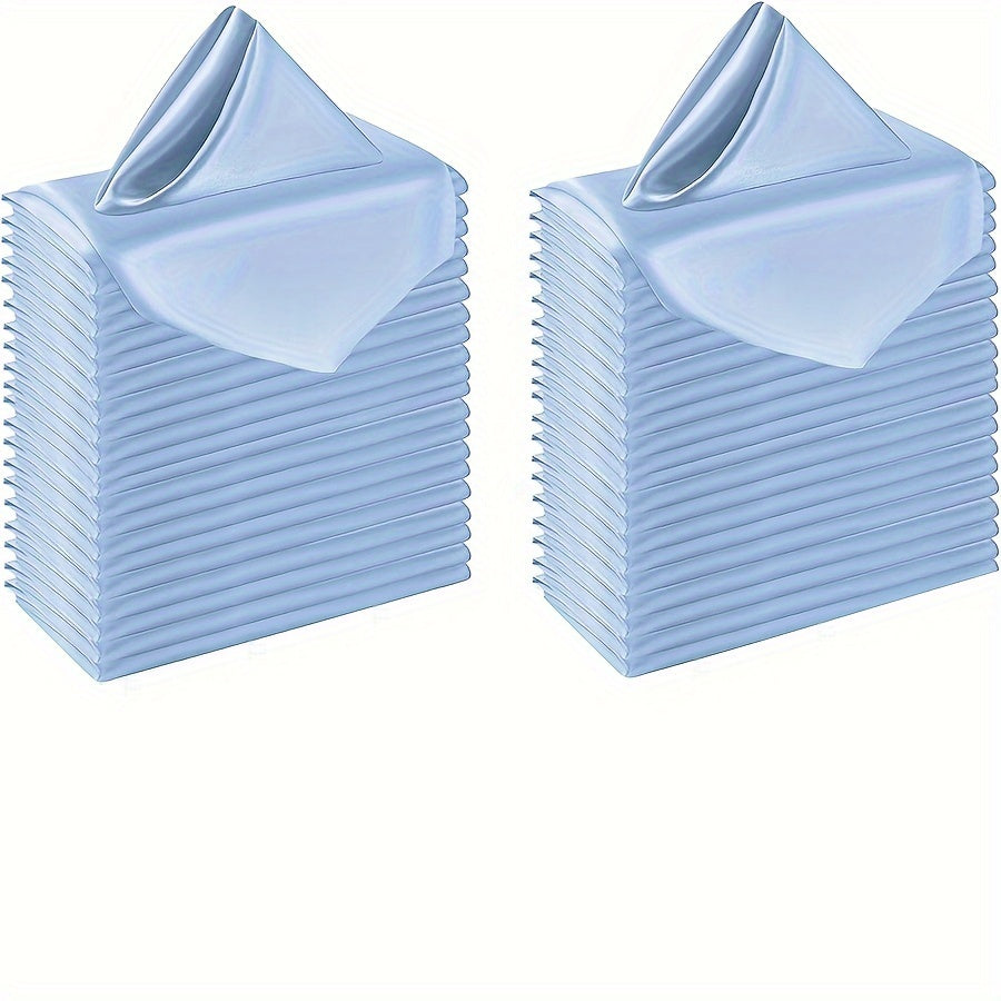 12/24 Polyester Satin Napkins 43.18x43.18 cm Square for Restaurants Weddings Banquets