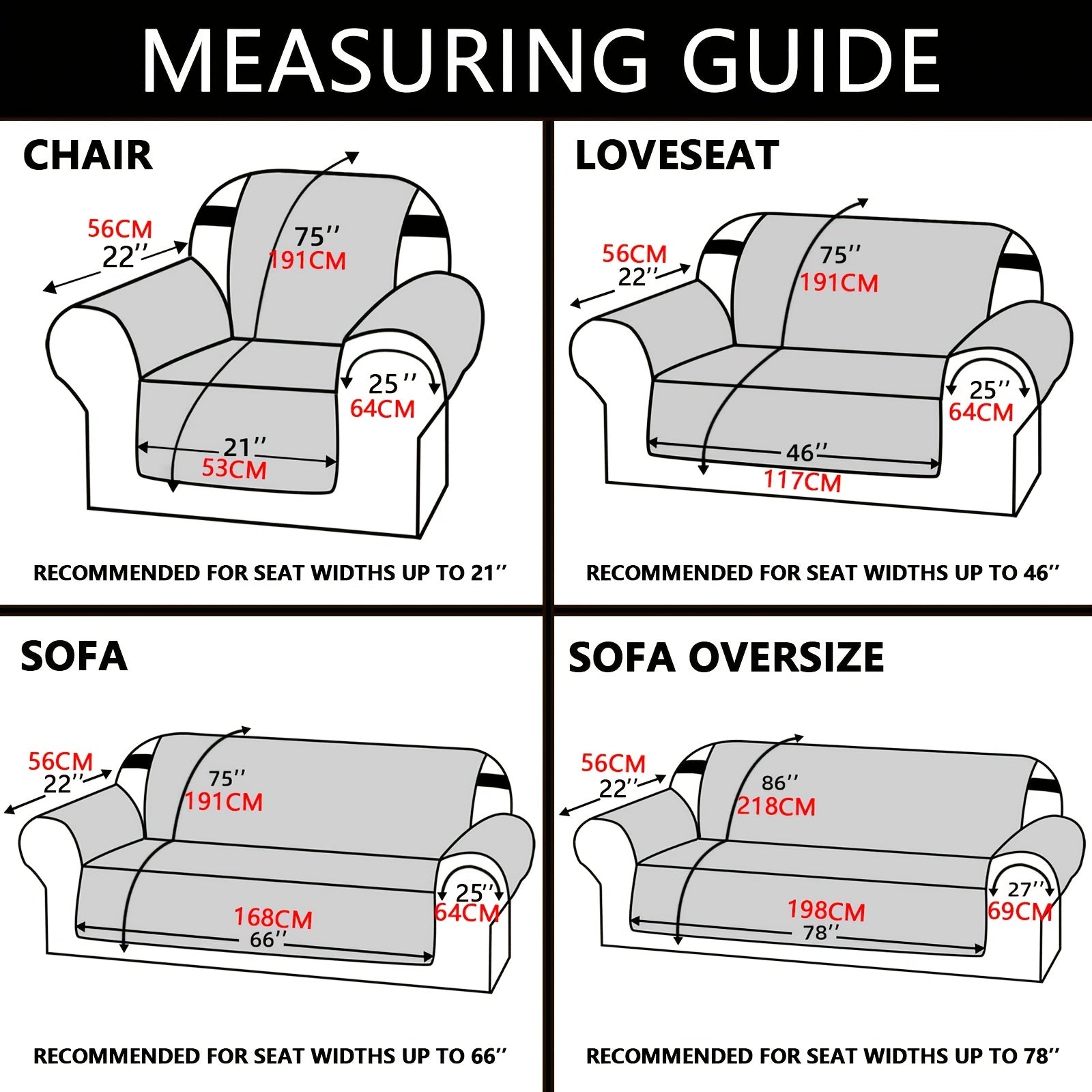 Anti-Slip Pet-Friendly Sofa Cover for Armchair, Loveseat, and Sectional in Modern Polyester