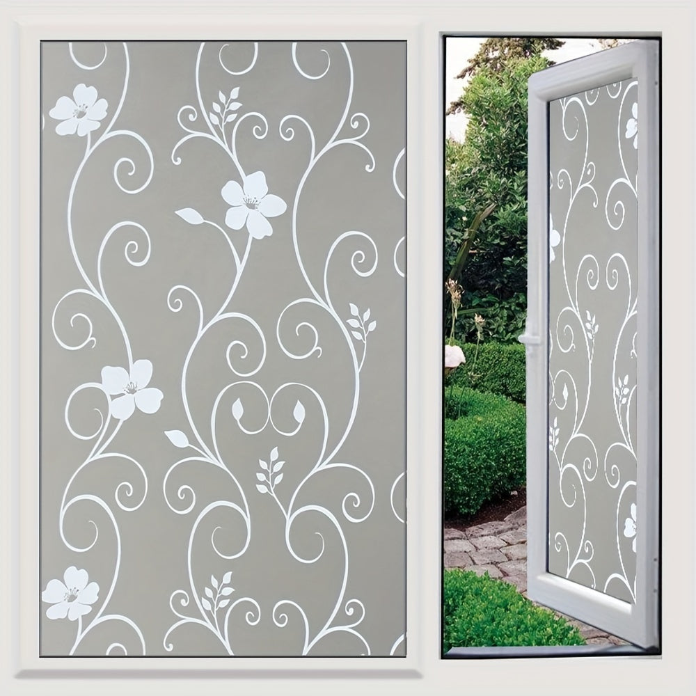 PVC Privacy Window Film Frosted Glass Sticker for Bathroom Sunshade Heat Insulation 10mil