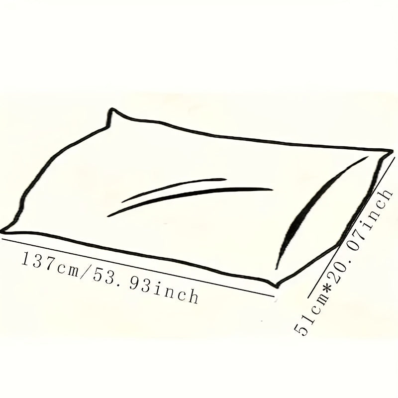 Soft Breathable Body Pillow Cover Long Pillowcase Plain Brushed Design Bedroom Sofa Decor