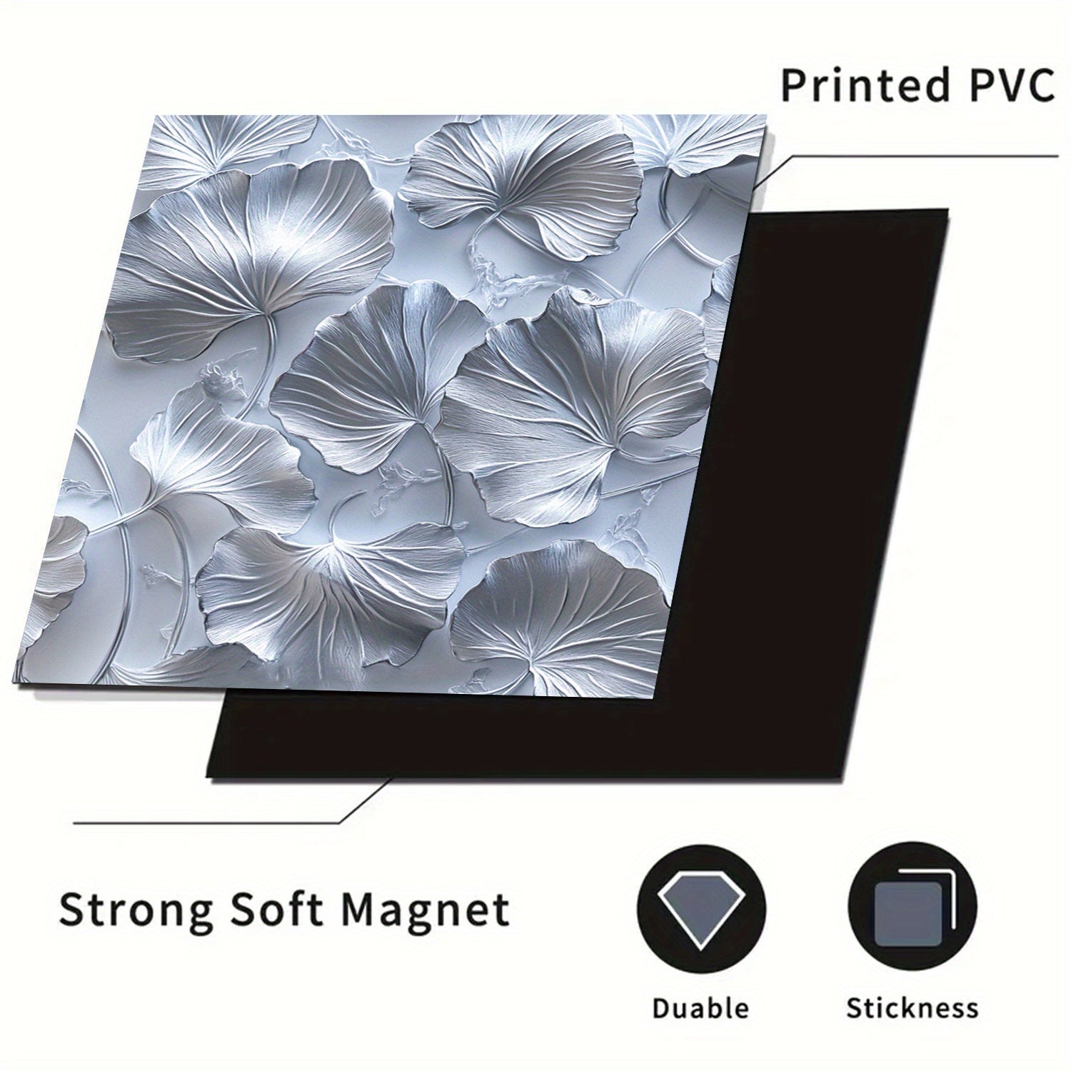 Магнитная крышка для посудомоечной машины с листом гинкго, водонепроницаемая, термостойкая металлическая панель, наклейка 58,5x65 см, декор для кухни