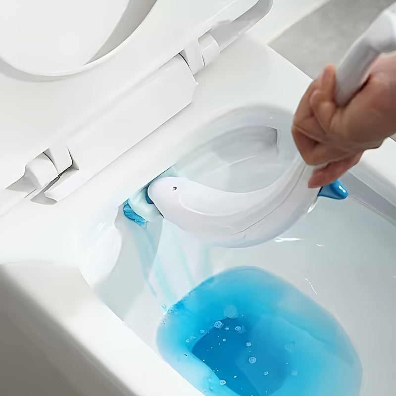 Disposable Toilet Cleaning Brush Set with 12 Replacement Heads Bathroom Cleaning Tool