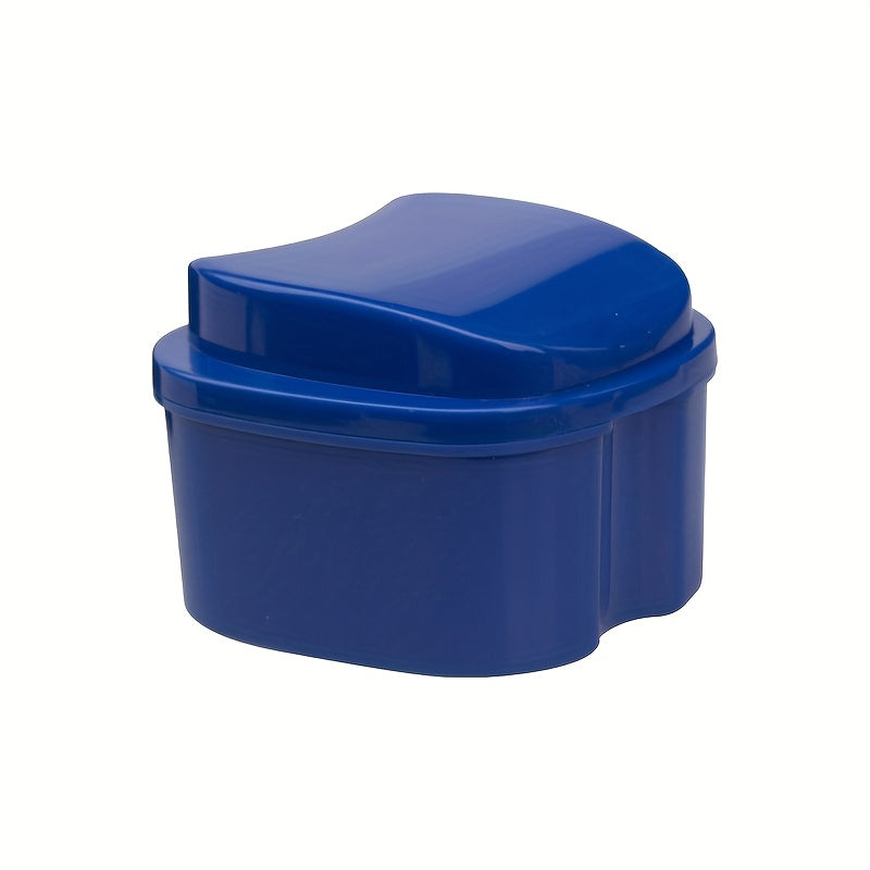 Plastic Dental Care Cleaning Box with Filter Net for Dentures and Retainers
