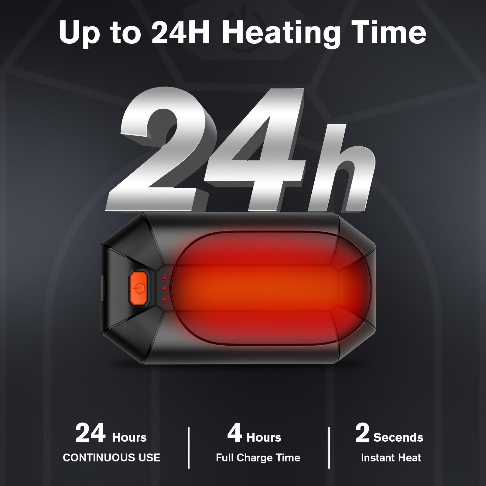 Juego de 2 calentadores de manos recargables con USB, guantes calefactables con batería de 4000mAh para acampada y actividades al aire libre