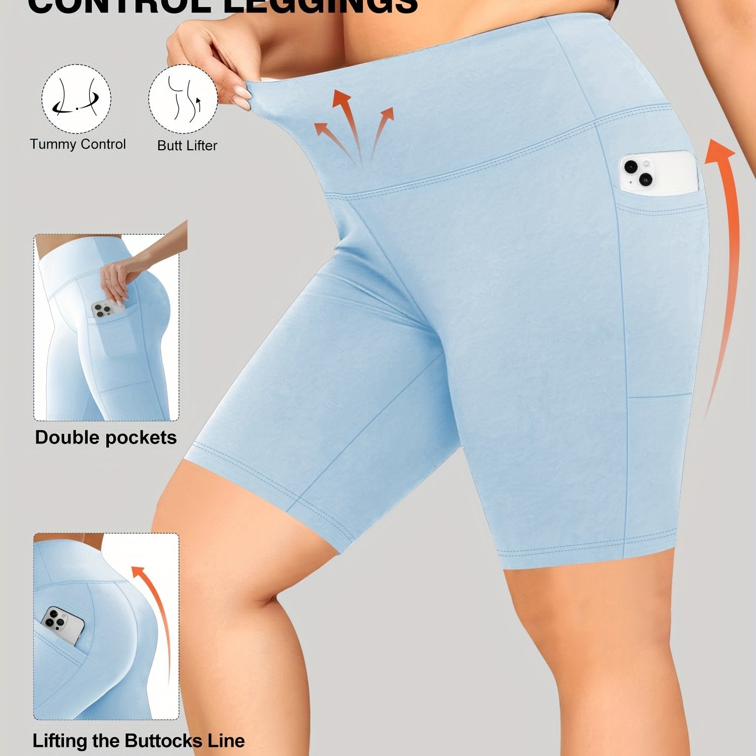 Women's High-Waist Tummy Control Yoga Shorts Black White Leopard Print Sports Workout