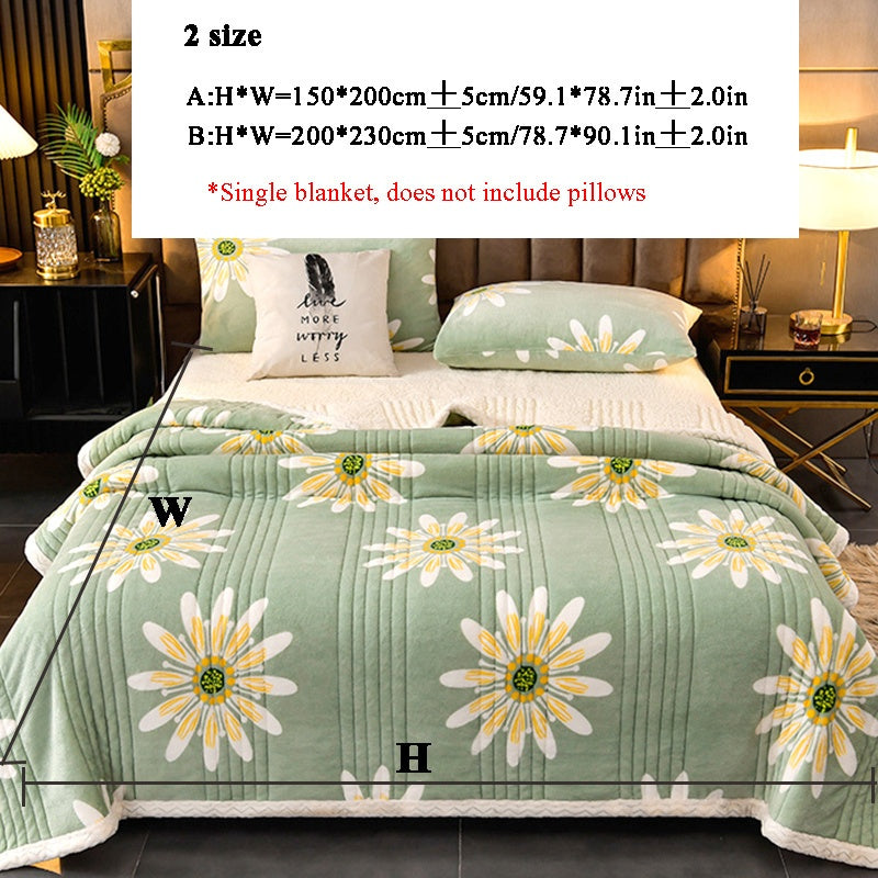 Manta de felpa coral de doble cara para todas las estaciones, 200-250gsm, de poliéster acolchado