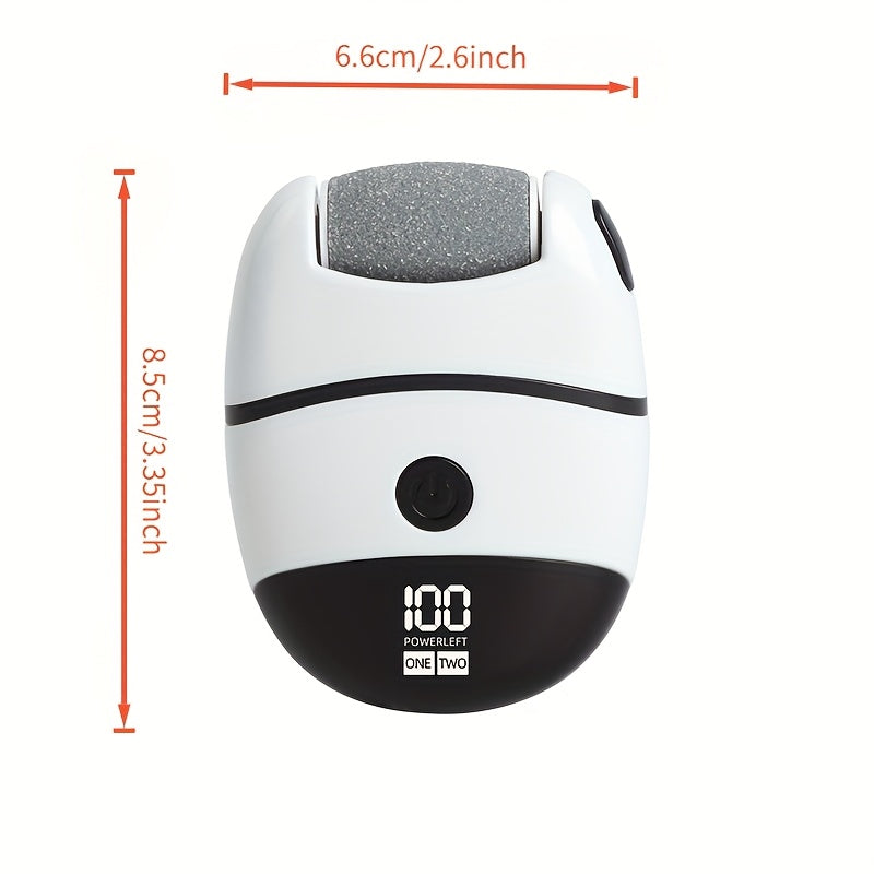 Electric Foot File Set with Digital Display Rechargeable Pedicure Tool for Dead Skin Removal and Callus Care