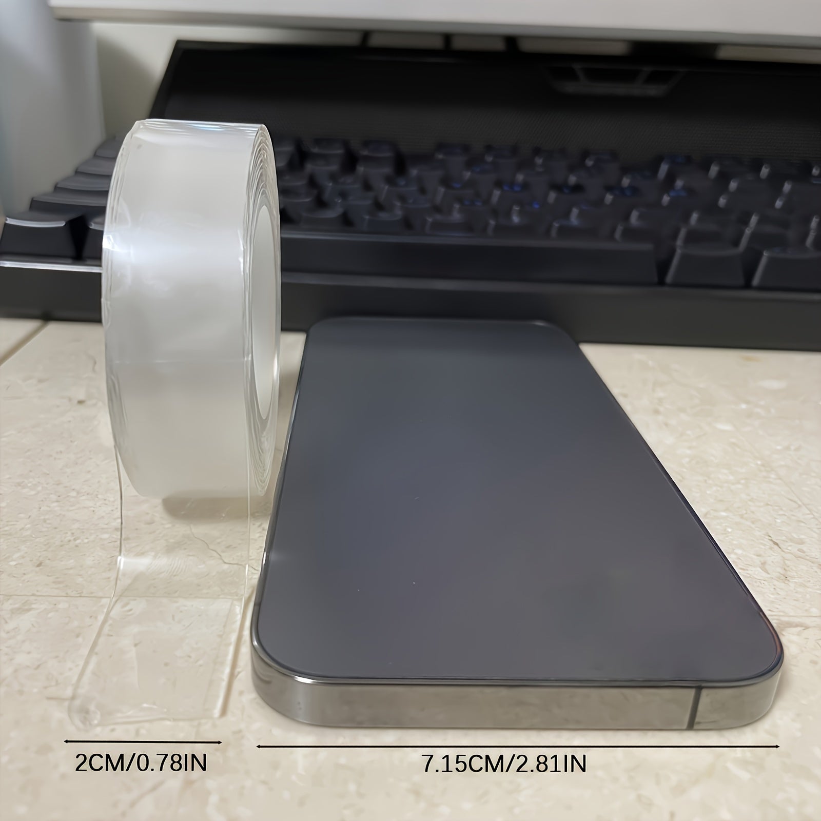 Mebel burchaklari uchun shaffof plastmassa chekka himoya lentasi 2 metr shaffof yopishqoq