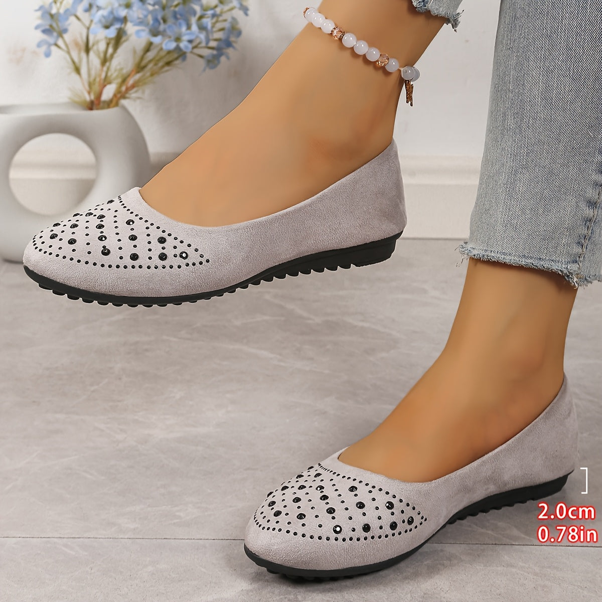 Zapatos planos de bailarina para mujer de cuero cómodos y casuales