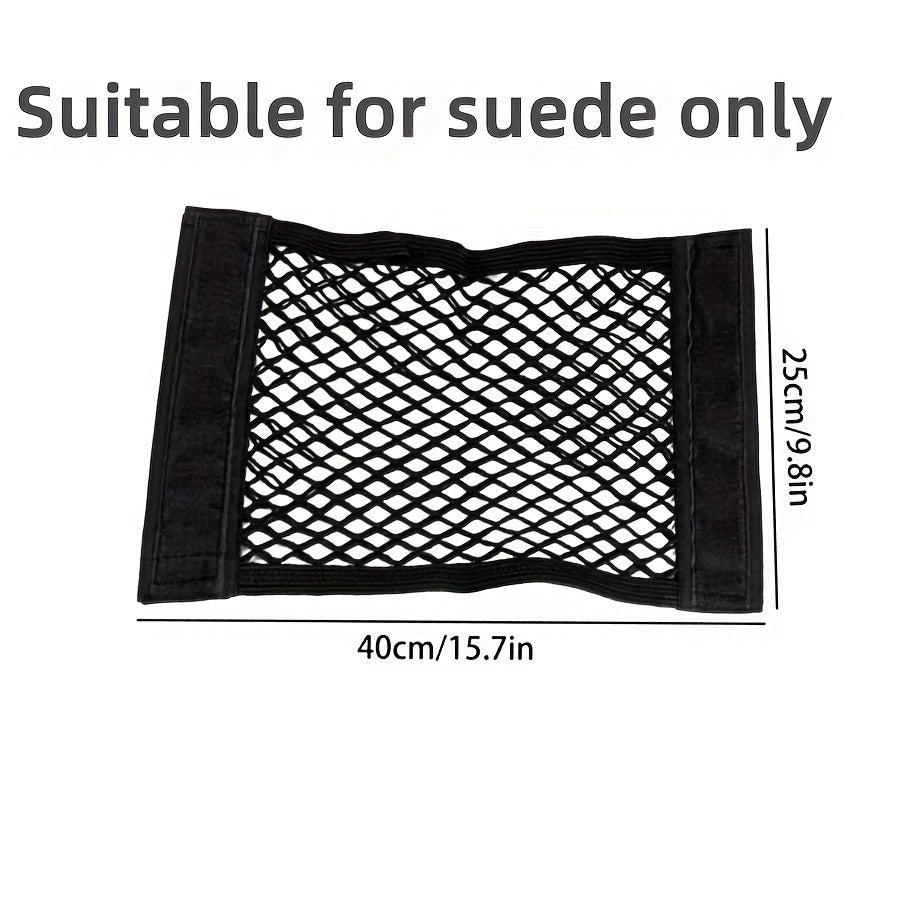 Universal Car Trunk Organizer Mesh Storage Net with Hooks and Elastic Fabric