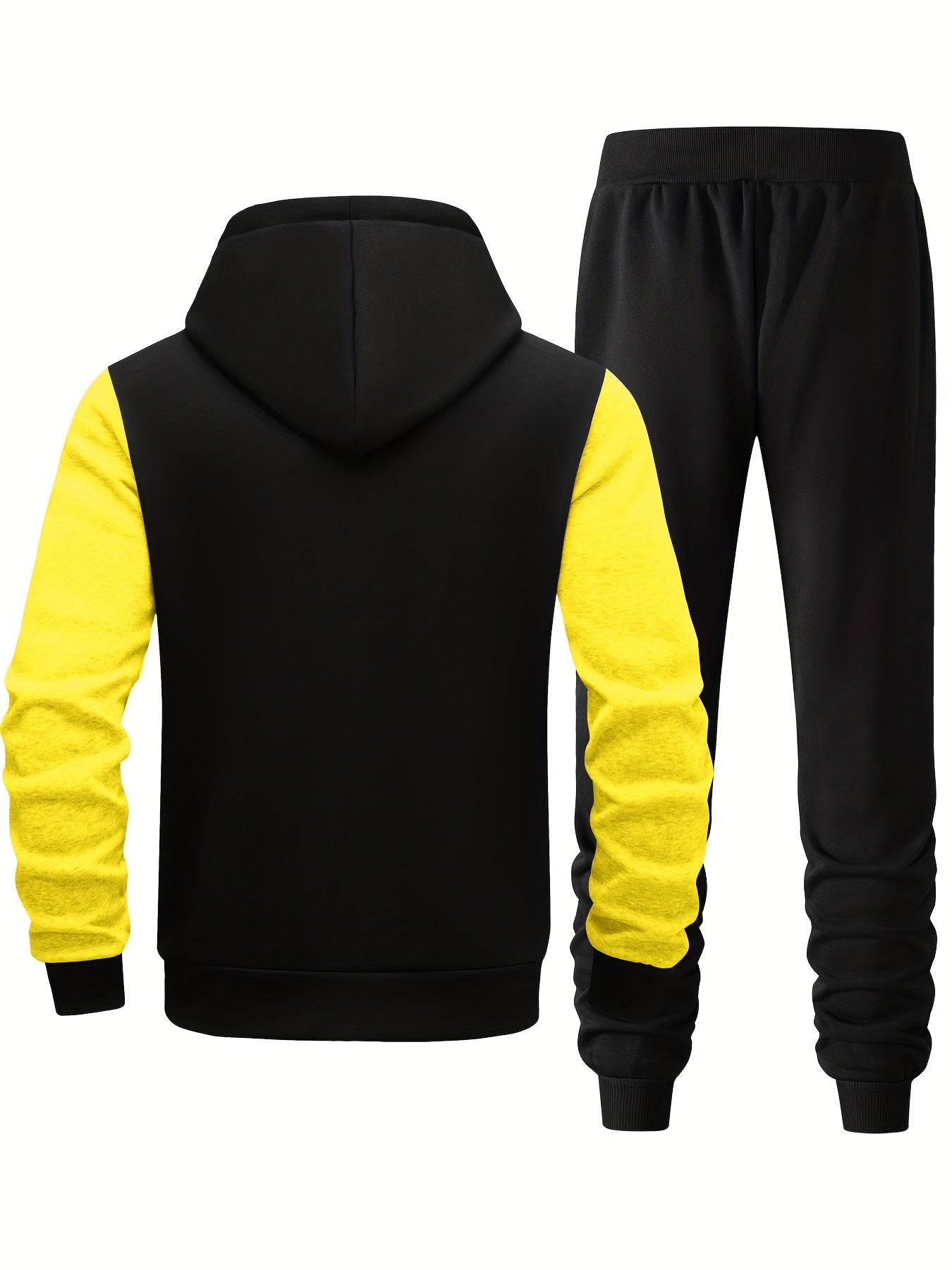 Conjunto casual de sudadera de dos piezas para correr y deportes de poliéster para hombre con estampado de letras