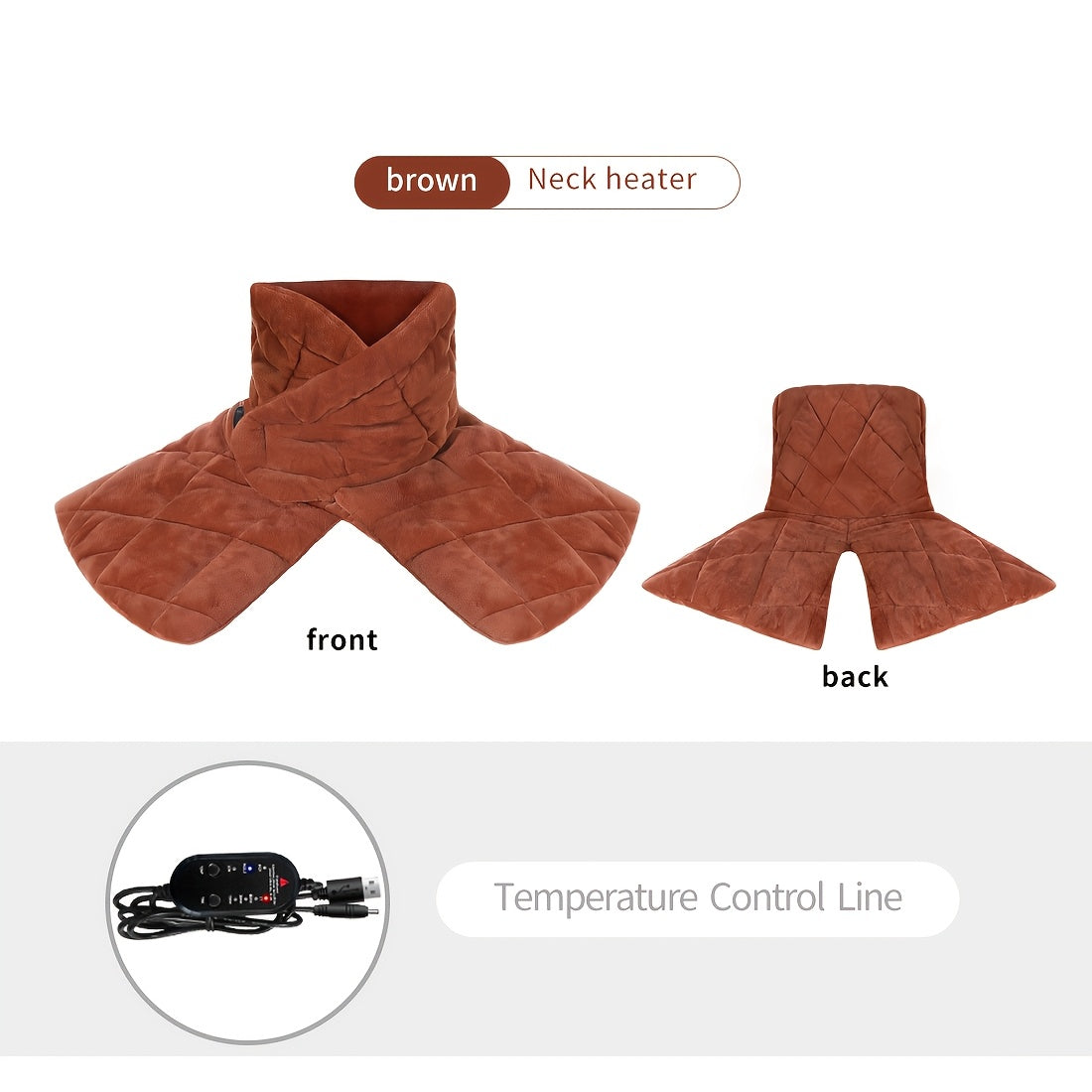 Almohadilla de calefacción de grafeno para cuello y hombros con 3 niveles y configuraciones de apagado automático