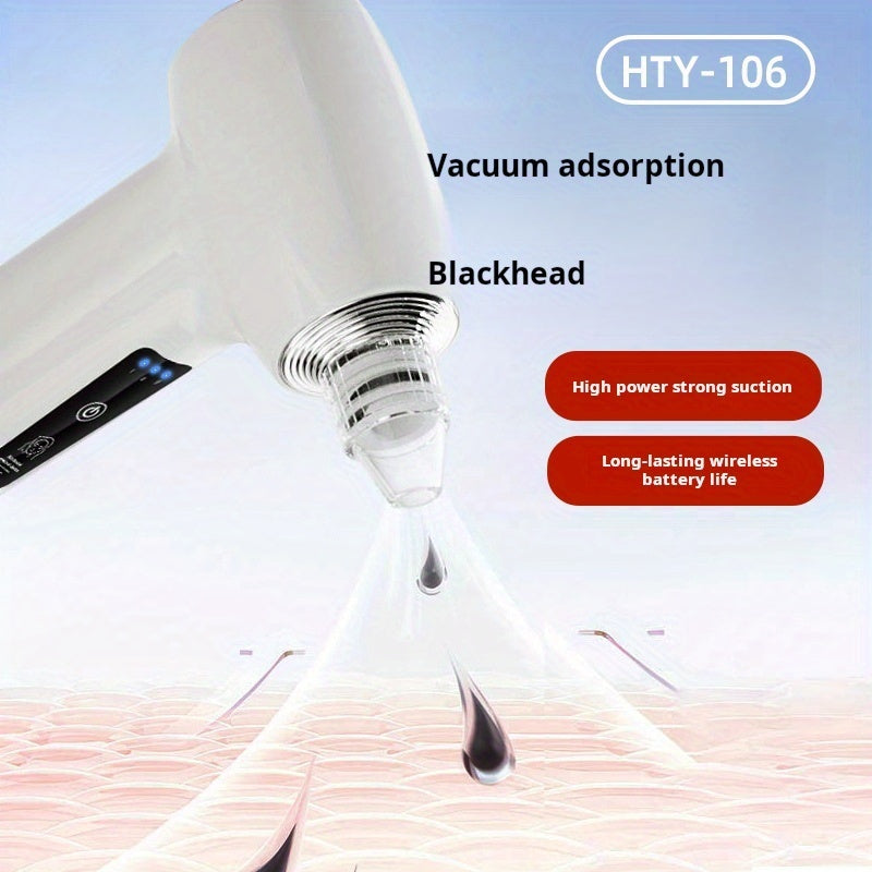 Electric Blackhead Remover USB Rechargeable with 3 Modes and 5 Nozzle Tips