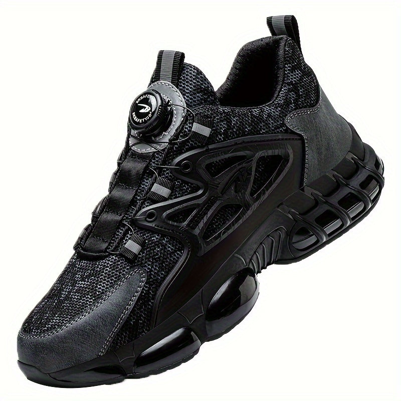 Unisex Breathable Mesh Work Shoes Steel Toe Casual Outdoor Safety Lightweight Puncture-Resistant