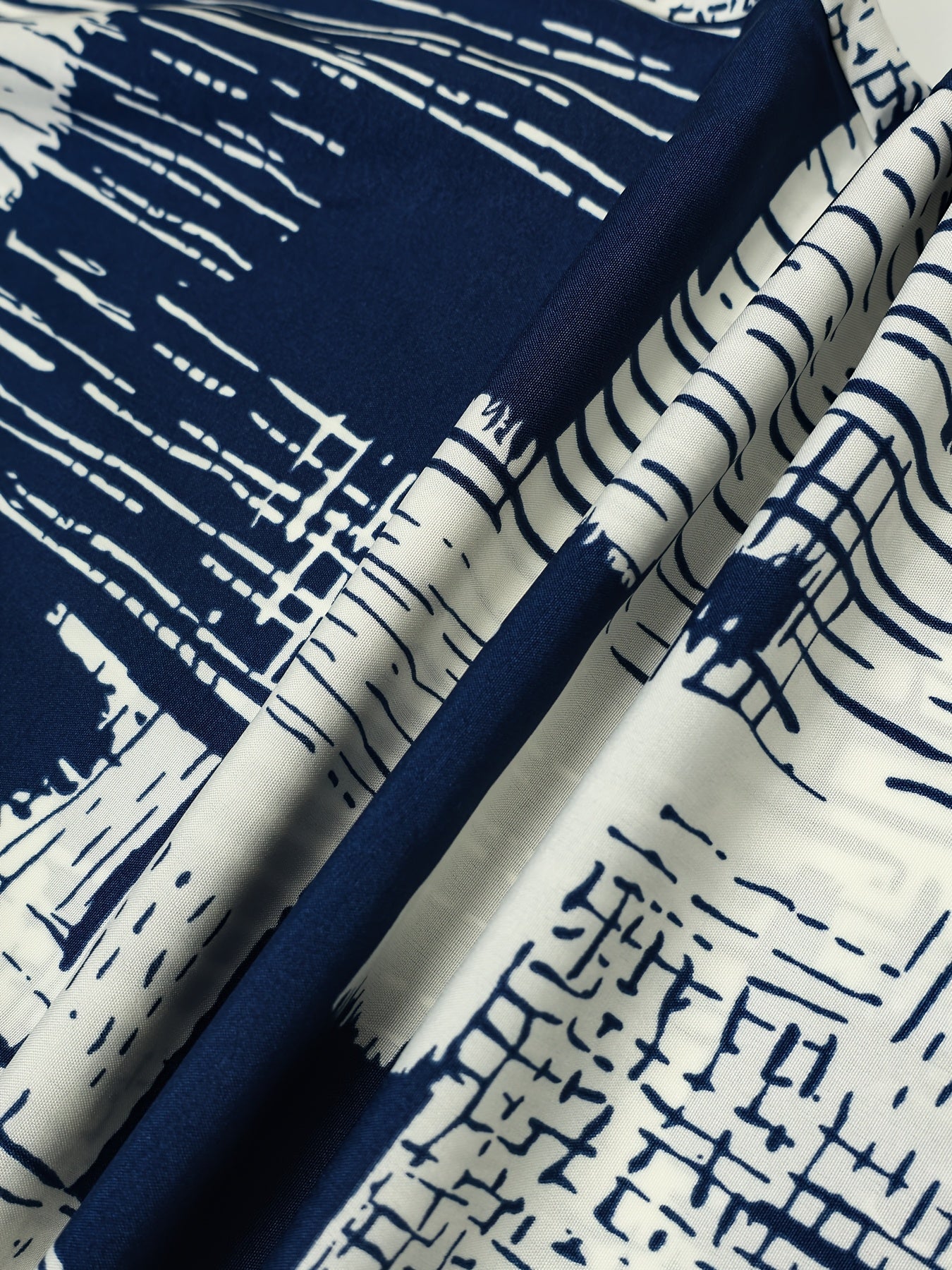 Шорты для женщин больших размеров с абстрактным принтом морской волны и белым цветом, повседневные, с шнурком