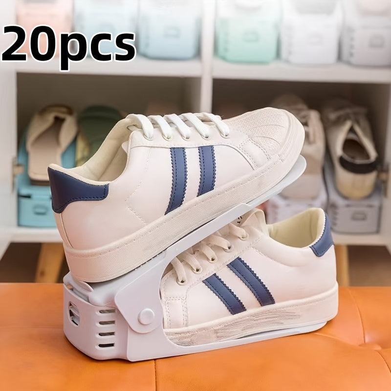 Sozlanadigan plastmassa poyabzal shkafi tashkilotchisi kirish, korridor, yotoqxona uchun, 1-20 ta bo'lak