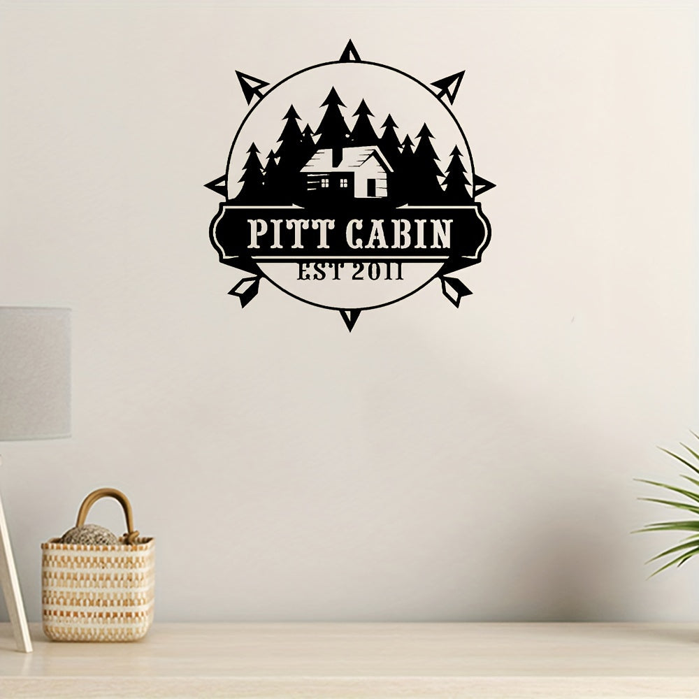 Personalized Rustic Metal Wall Sign for Cabin Decor Outdoor Home Art
