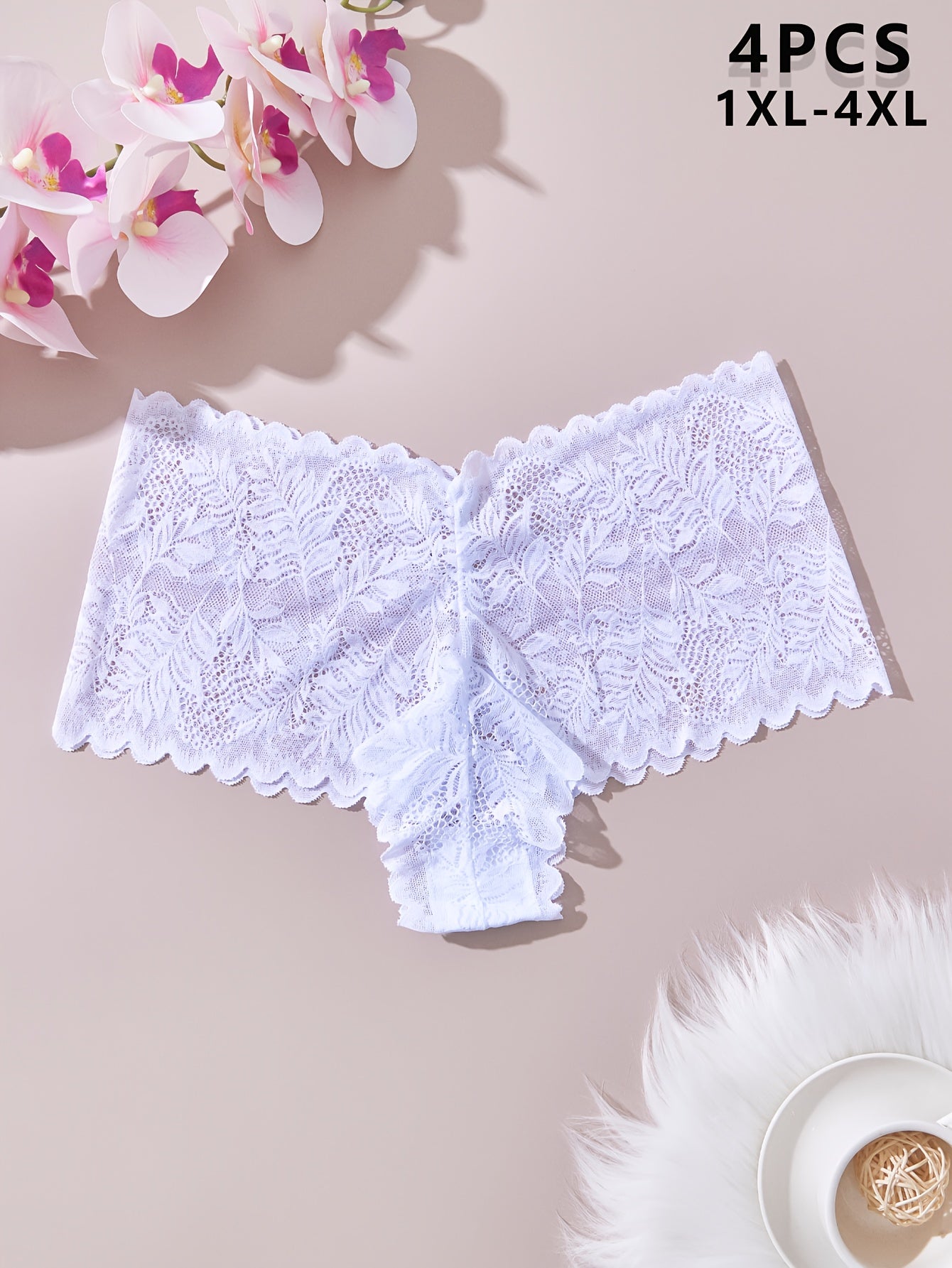 Plus o'lchamdagi ayollar uchun boxer shortlari, korsetli tafsilotlar, nafas oladigan qulaylik, 1XL dan 4XL gacha