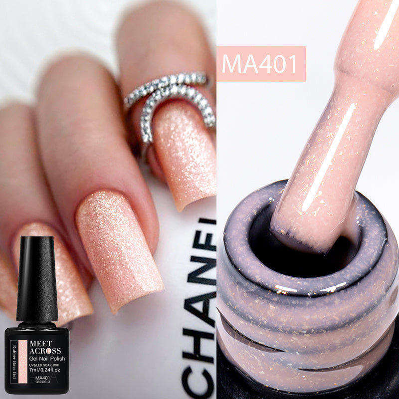 7ml Shimmering Nude Glitter Gel Nail Polish UV LED Soak Off Unscented
