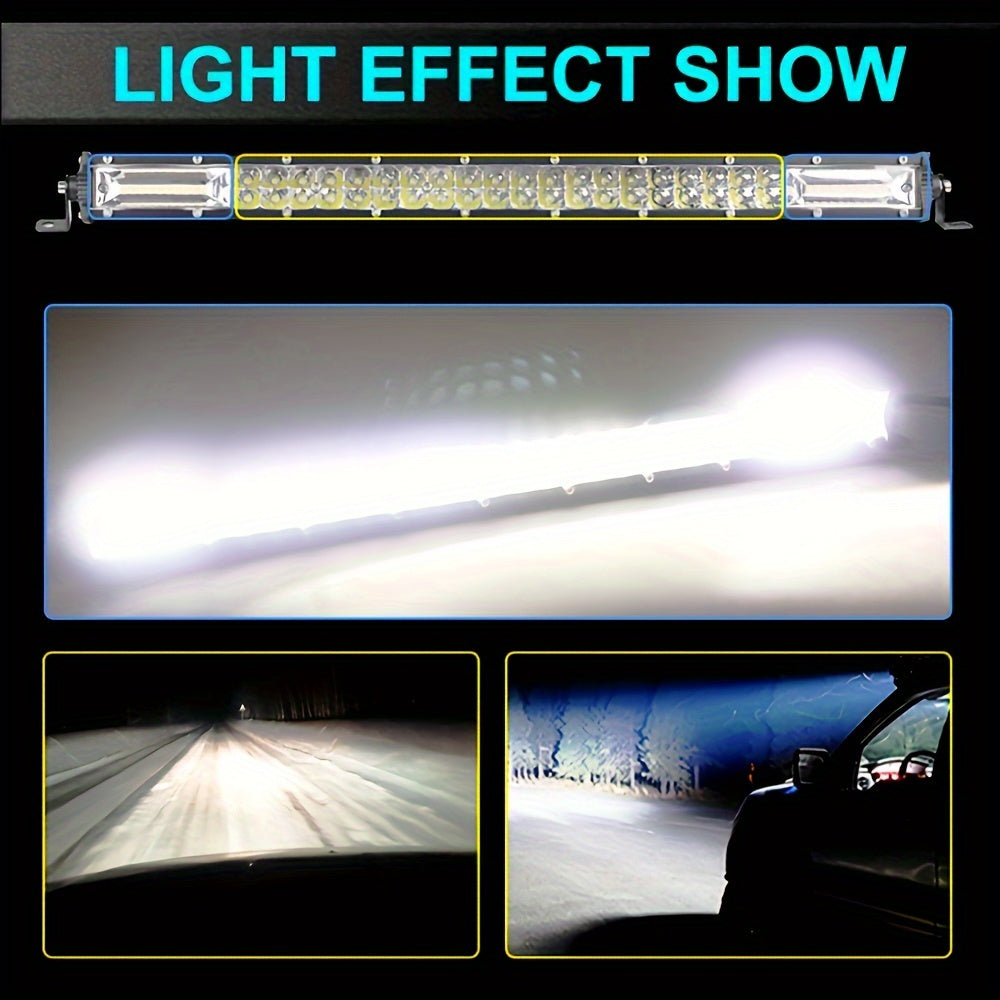 Barra de luz LED de doble fila de 38.1cm y 50.8cm, más de 3000 lúmenes, para vehículos todoterreno