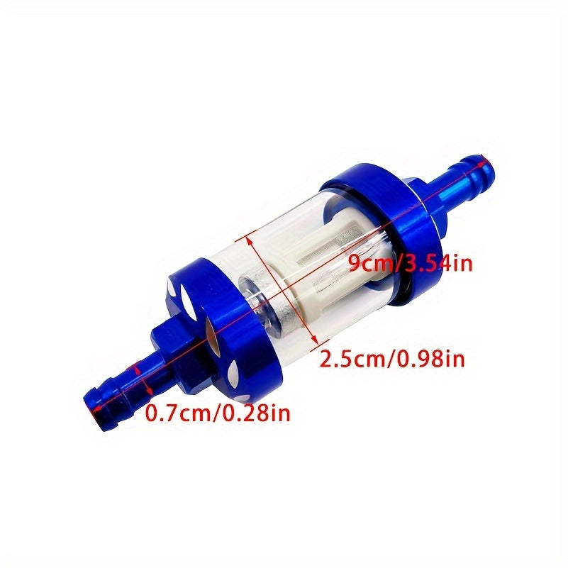 Universal alyuminiy qotishmasidan tayyorlangan mototsikl benzin filtri 8mm ATV, qumli pit bike uchun