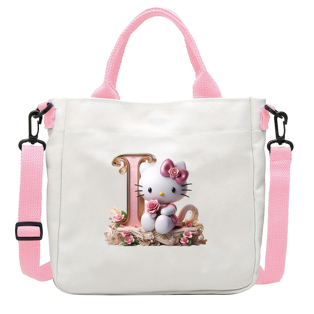 A-Z Letter Design Crossbody Bag for Women Pink Large Capacity Lightweight