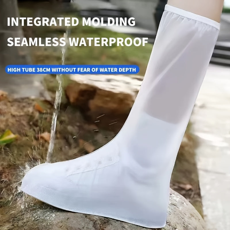 Unisex Waterproof Shoe Covers High Tube Thickened for Riding and Rain