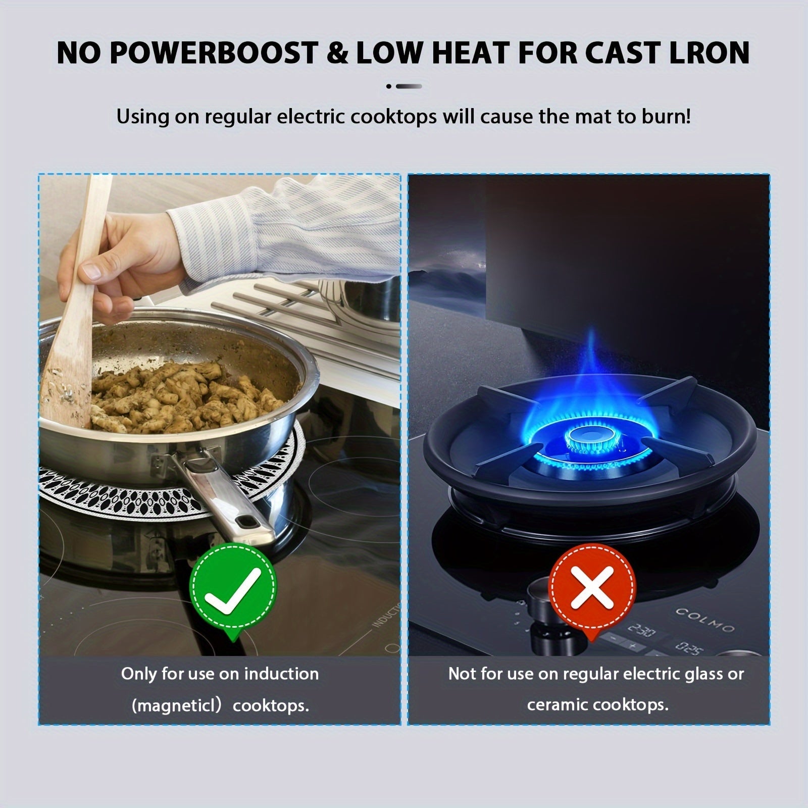 Silicone Induction Cooktop Protectors Non-Scratch Mats for Stoves and Air Fryers