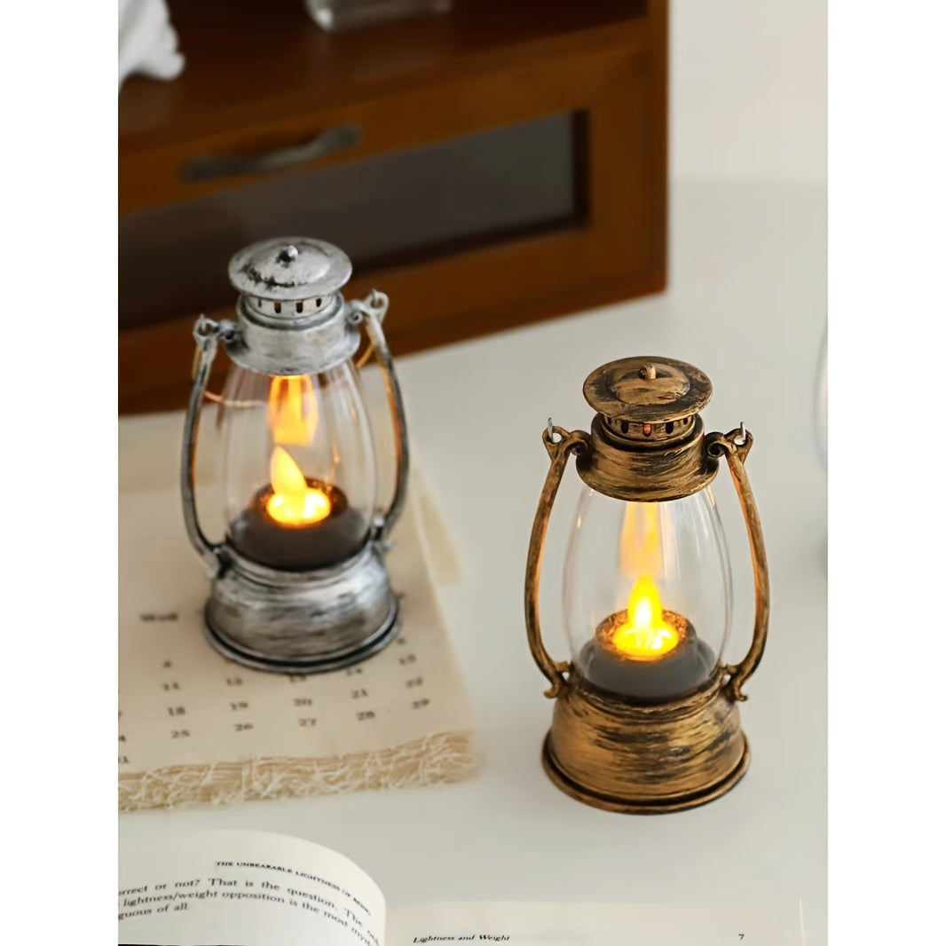 Mini Plastic Touch Switch Battery-Powered Table Lamp for Home and Office