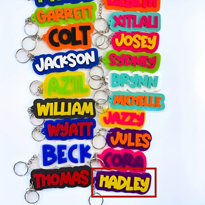 Personalized Alphabet Acrylic Keychain for Kids Backpack Gift