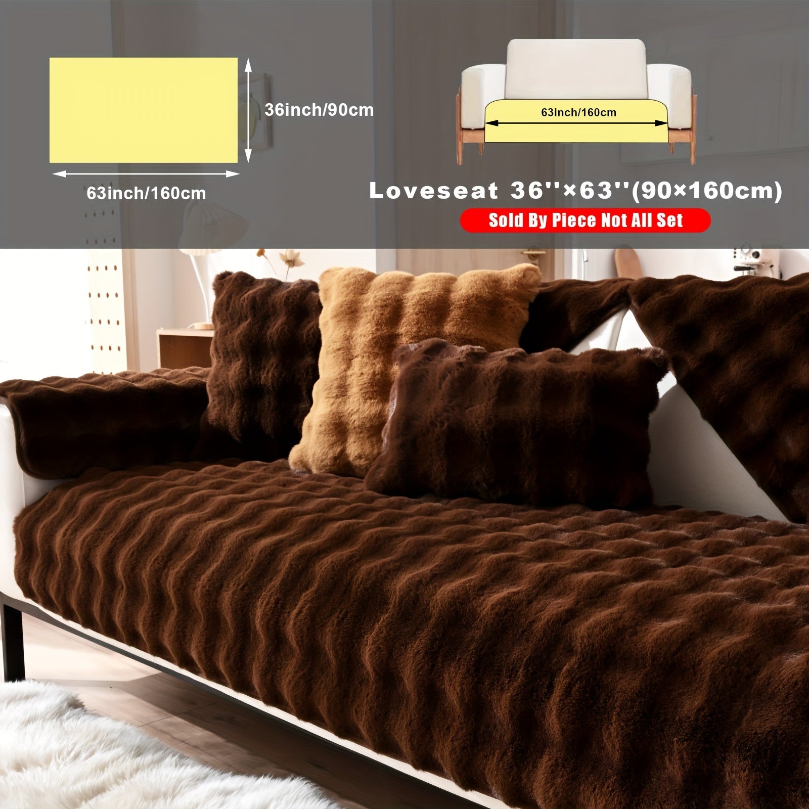 Накидка на диван из флиса для 2-4 местных диванов в 8 цветах, моющаяся в машине, дружелюбная к питомцам, современный дизайн