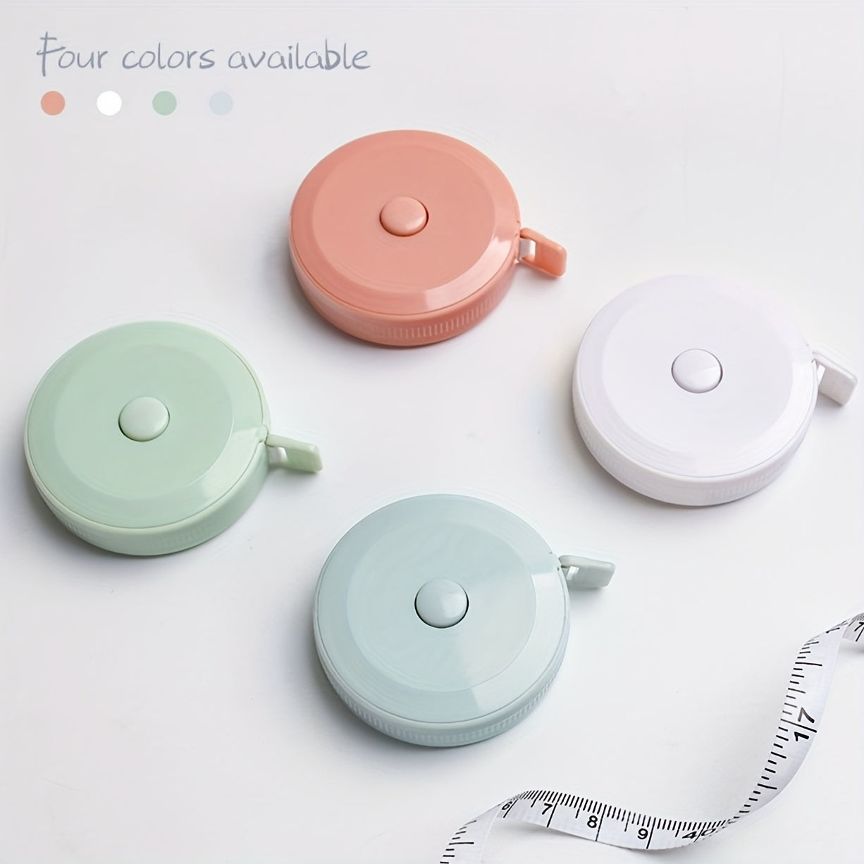 Mini Tape Measure for Adults - Compact Portable 59 Inch Scale in Pink Blue Green