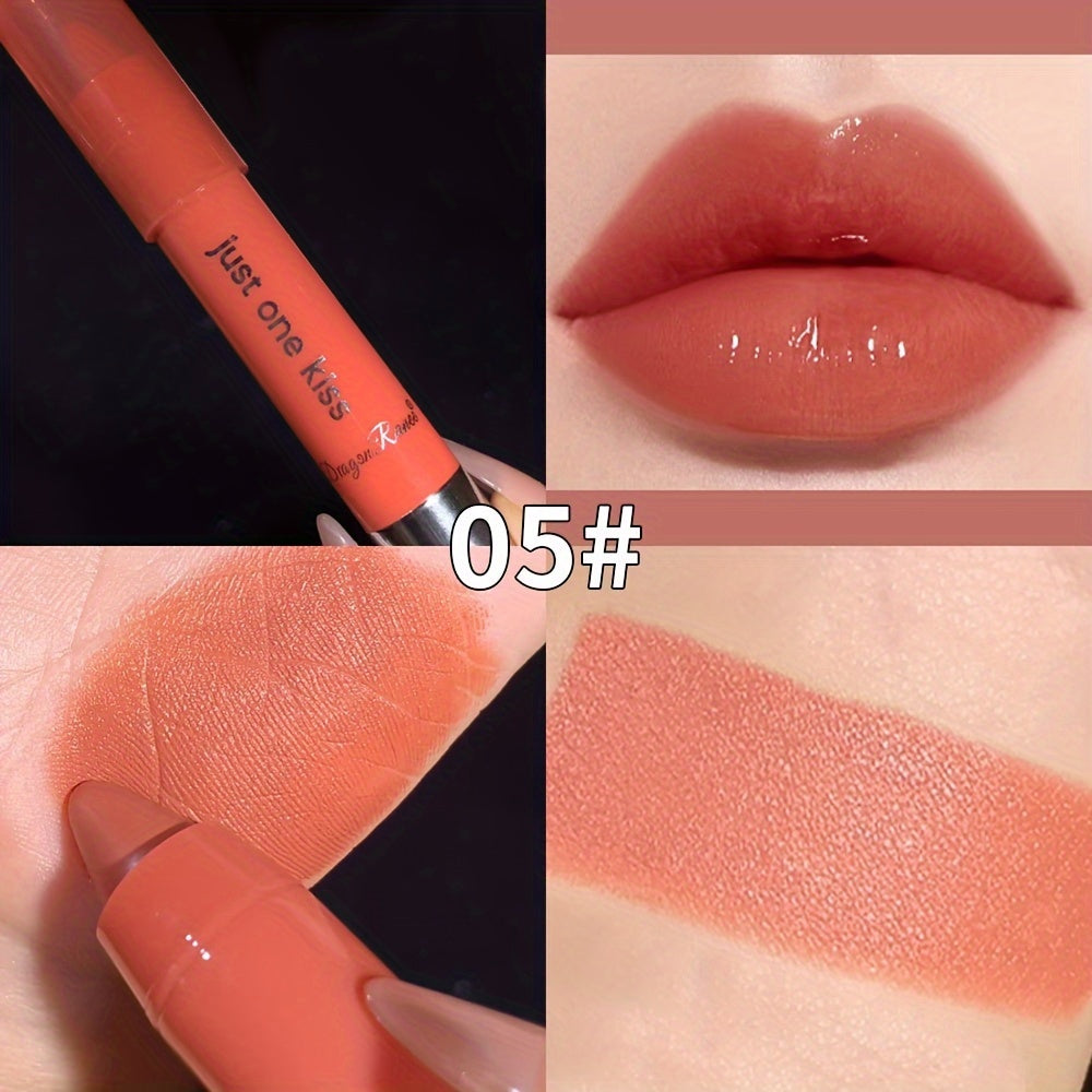 Women's Moisturizing Lipstick With Nude Pink Red Brown Colors and Lip Gloss