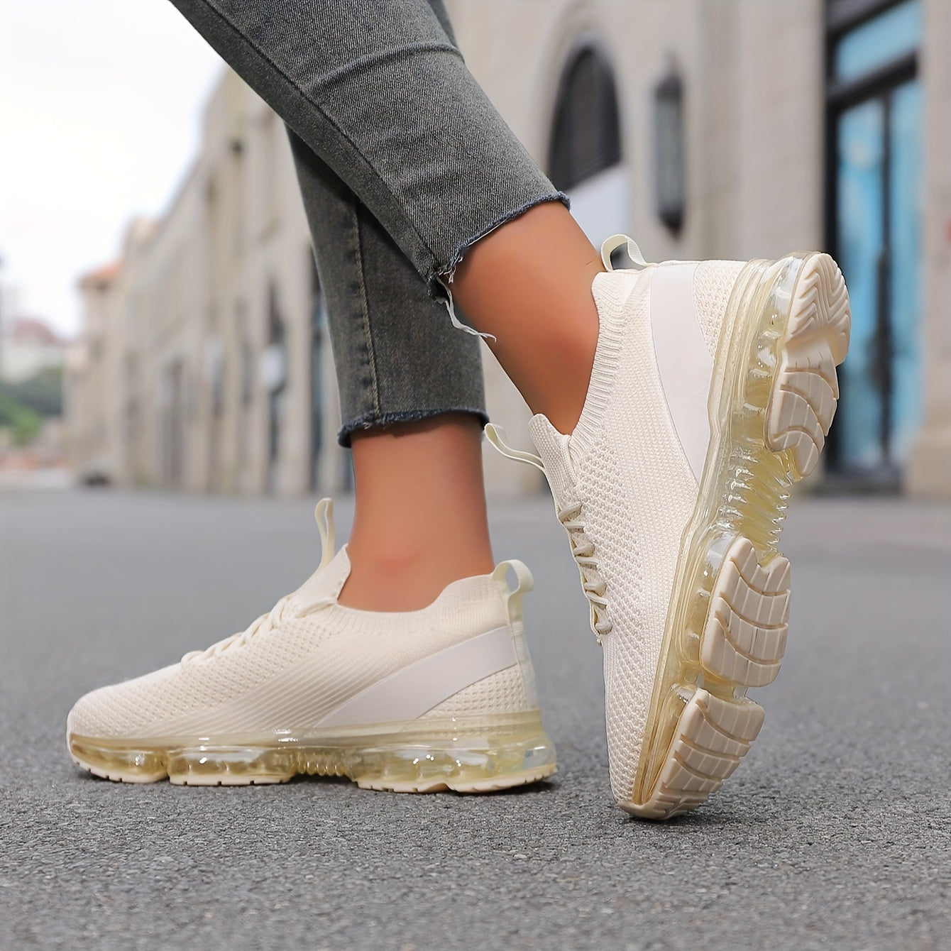 Zapatillas de running ligeras y transpirables para mujer con soporte acolchado para todas las estaciones