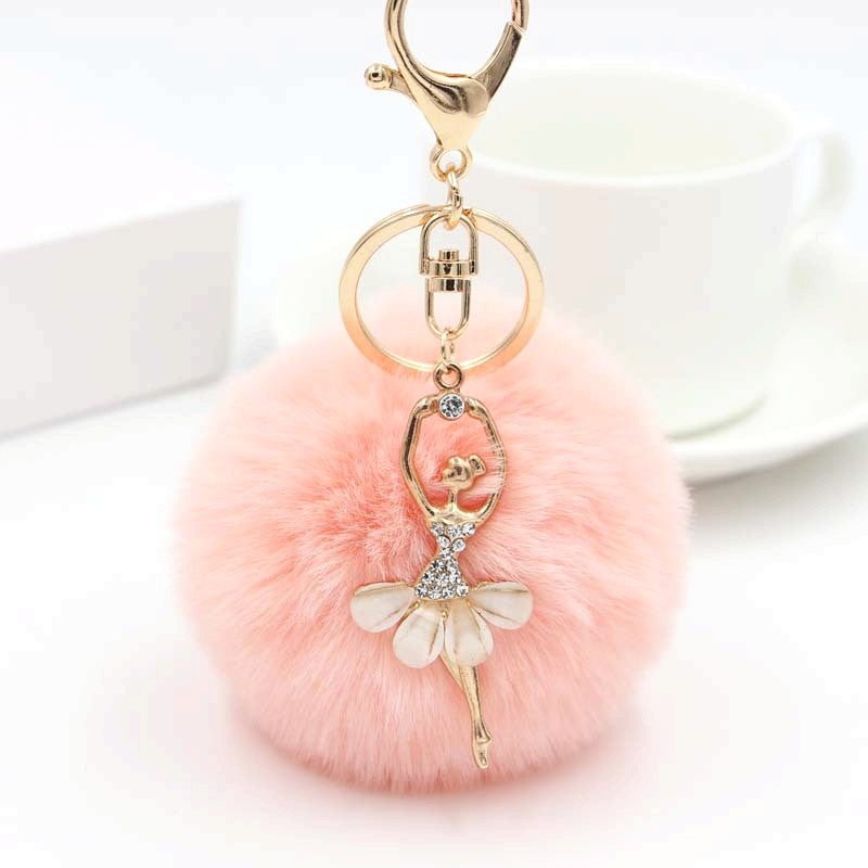 Unisex Jewelry Rhinestone Little Angel Car Keychain Cute Accessory