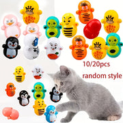 10/20 Pcs Cat Rolling Toys Durable Plastic Interactive No Electricity Needed