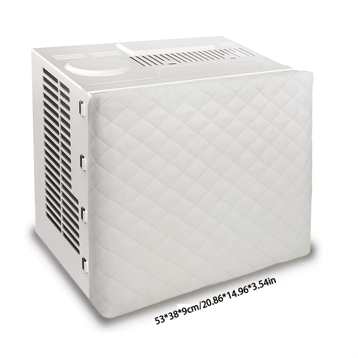 Quilted Air Conditioner Dust Cover with Elastic Fit Indoor Heat Insulation