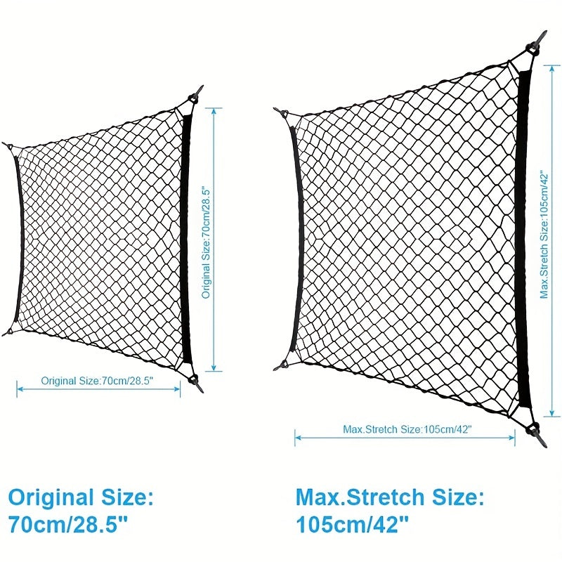 Red de malla para maletero de coche, organizador de carga y equipaje para vehículos en coches y SUVs