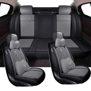 Full Coverage PU Leather Car Seat Covers All-Season Durable Five-Seater