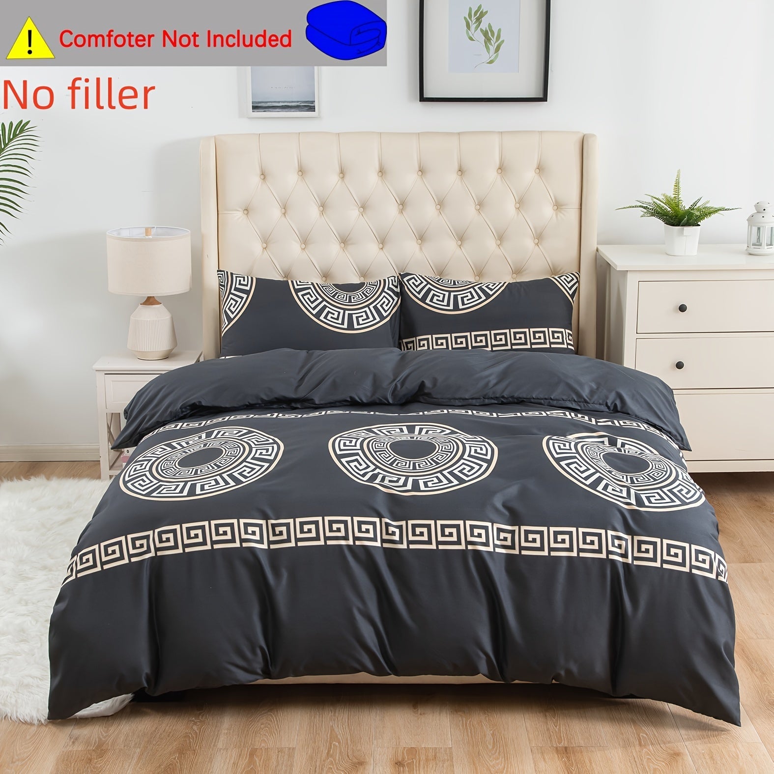 Soft Microfiber Bedding Set 3 Pieces Duvet Cover and Pillowcases All-Season