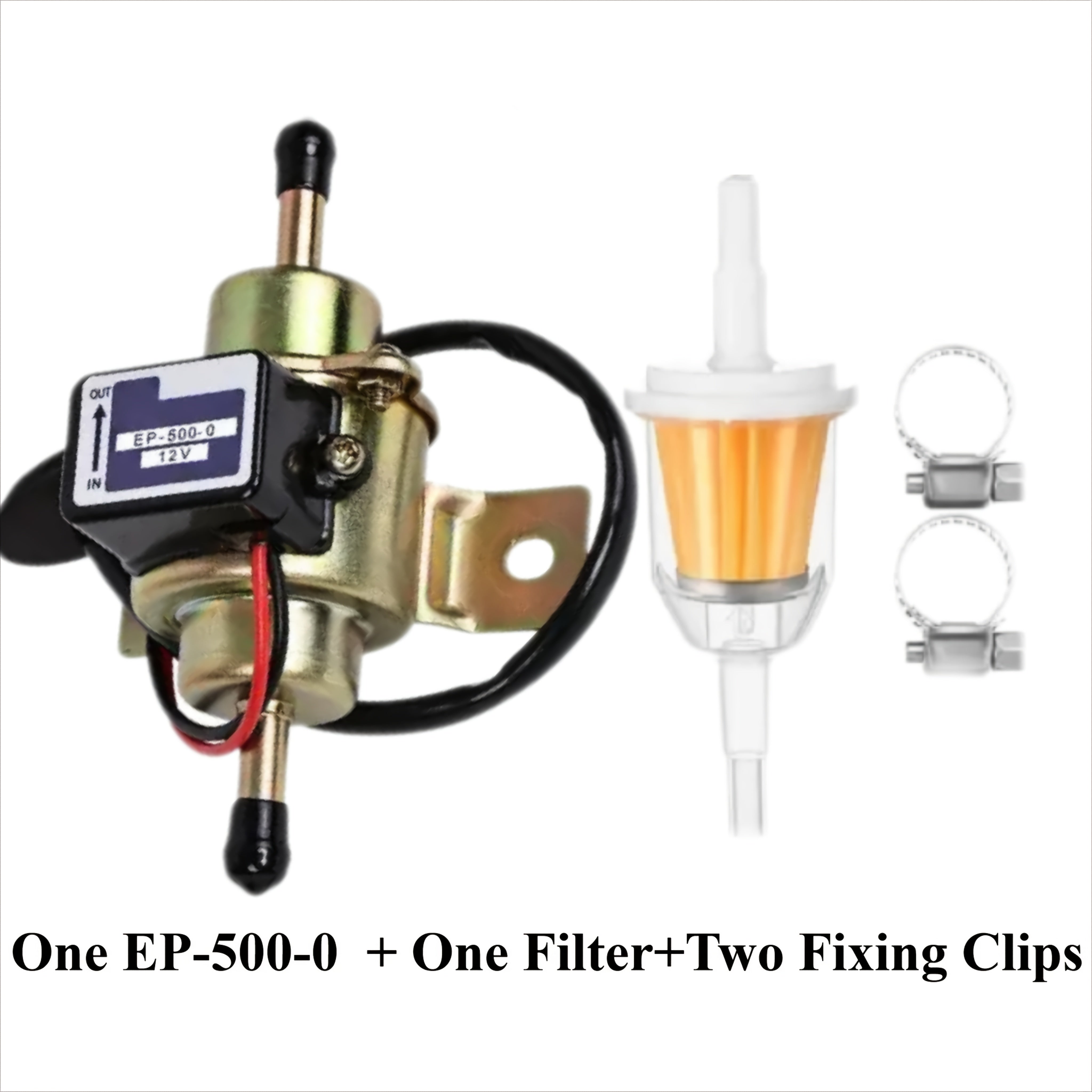 Universal 12V Metal Fuel Pump for Gasoline and Diesel Cars Low Pressure