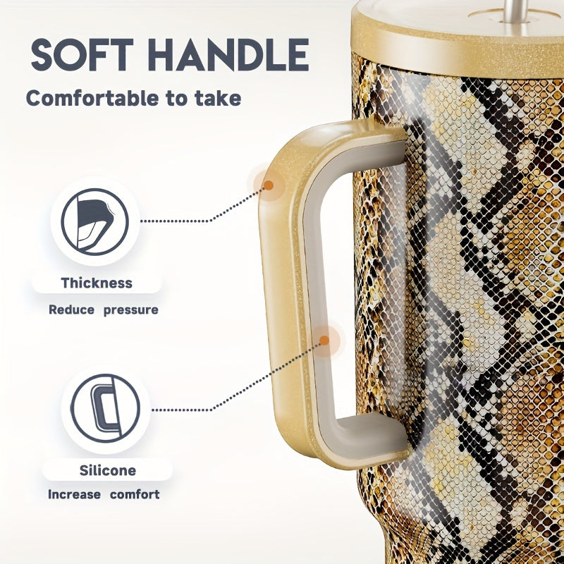 40oz Izolyatsiyalangan zanglamaydigan po'lat sayohat mug, qopqoq va qobiq bilan, issiq sovuq BPA-free