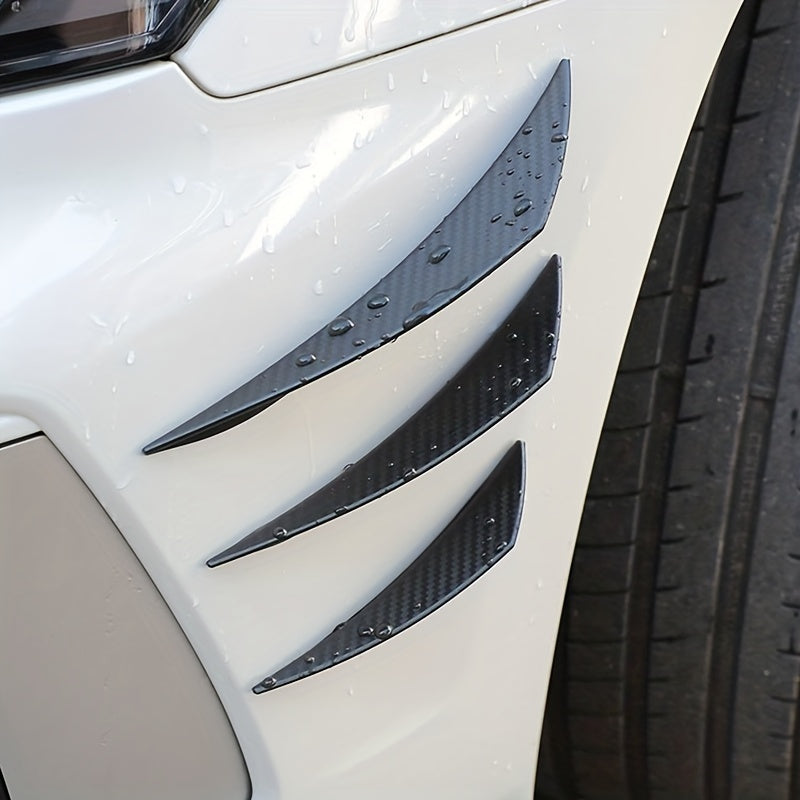 6 dona Poyga Uglerod Tolasi Nümunali Spoiler To'plami Avtomobil Bumperi Zilzila Himoyasi