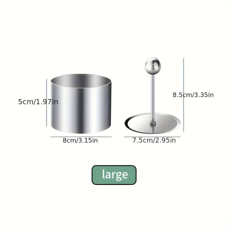 Stainless Steel Cake Mold Ring with Pusher for Mousse Tarts and Baked Goods