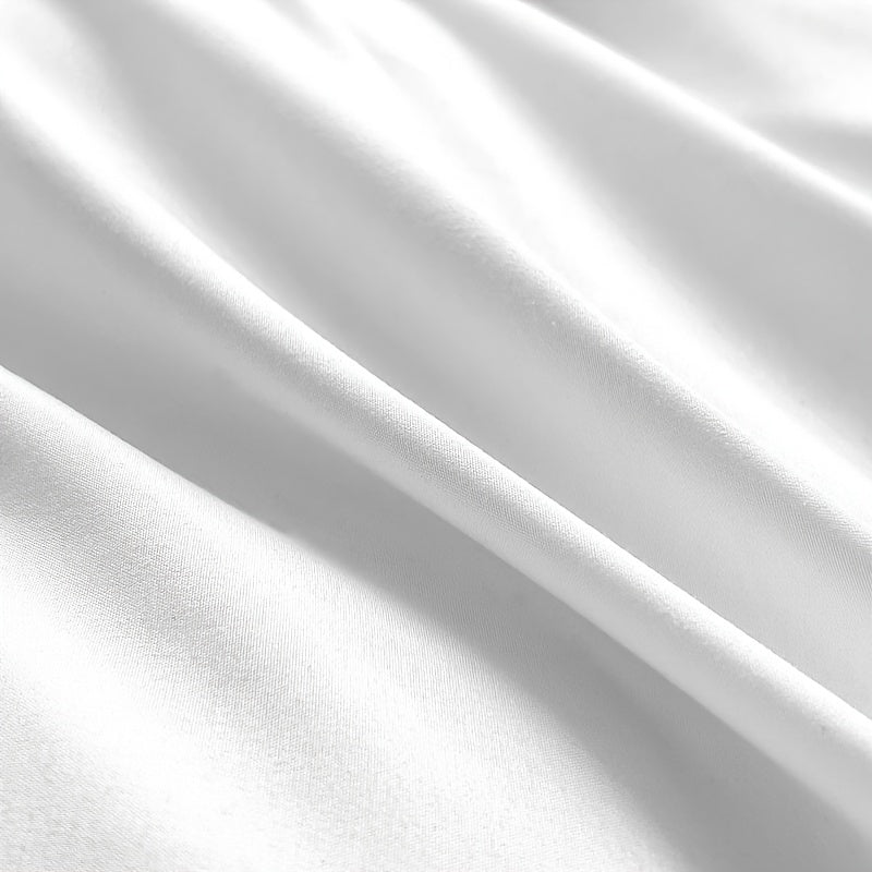 Three-Piece Solid Color Bed Sheet Set with Pillowcases and Deep Pocket Fitted Sheet