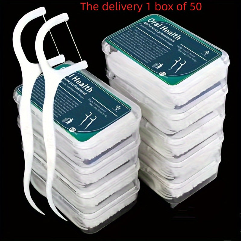 Portable Dental Floss Picks with Floss Thread and Compact Case