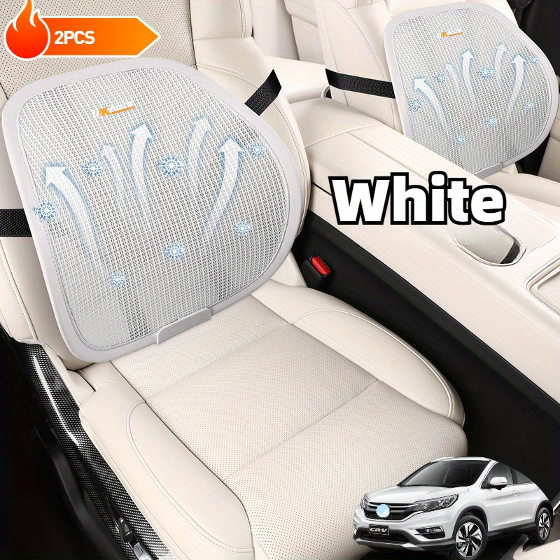 2Pcs Car Lumbar Support Cushions Breathable Comfort for All Seasons