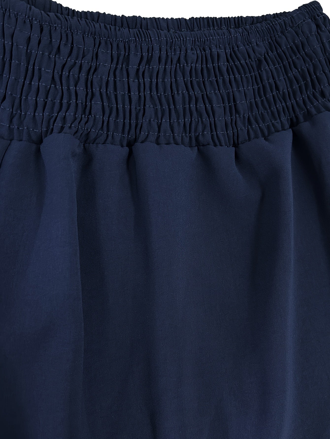 Plus Size Women's Cropped Pants with Draped Feel Relaxed Straight Cut