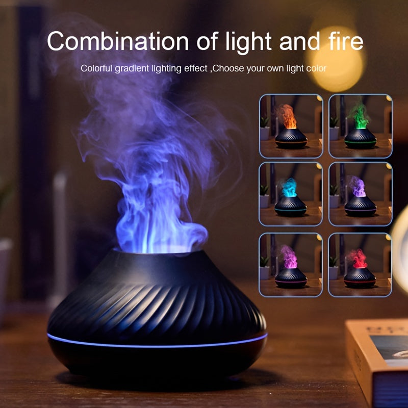 Portable Volcanic Aroma Diffuser with Essential Oil Lamp and Night Light